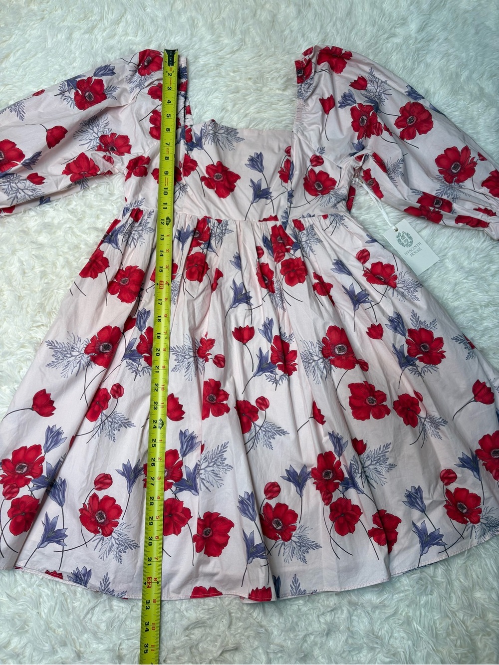 Tuckernuck Hyacinth House Pink Floral Square Neck Veronica Dress, NWT size XS - Picture 2 of 11